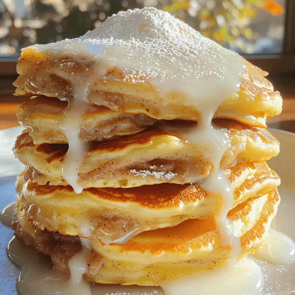 Cinnamon Roll Pancakes Delightful Breakfast Treat