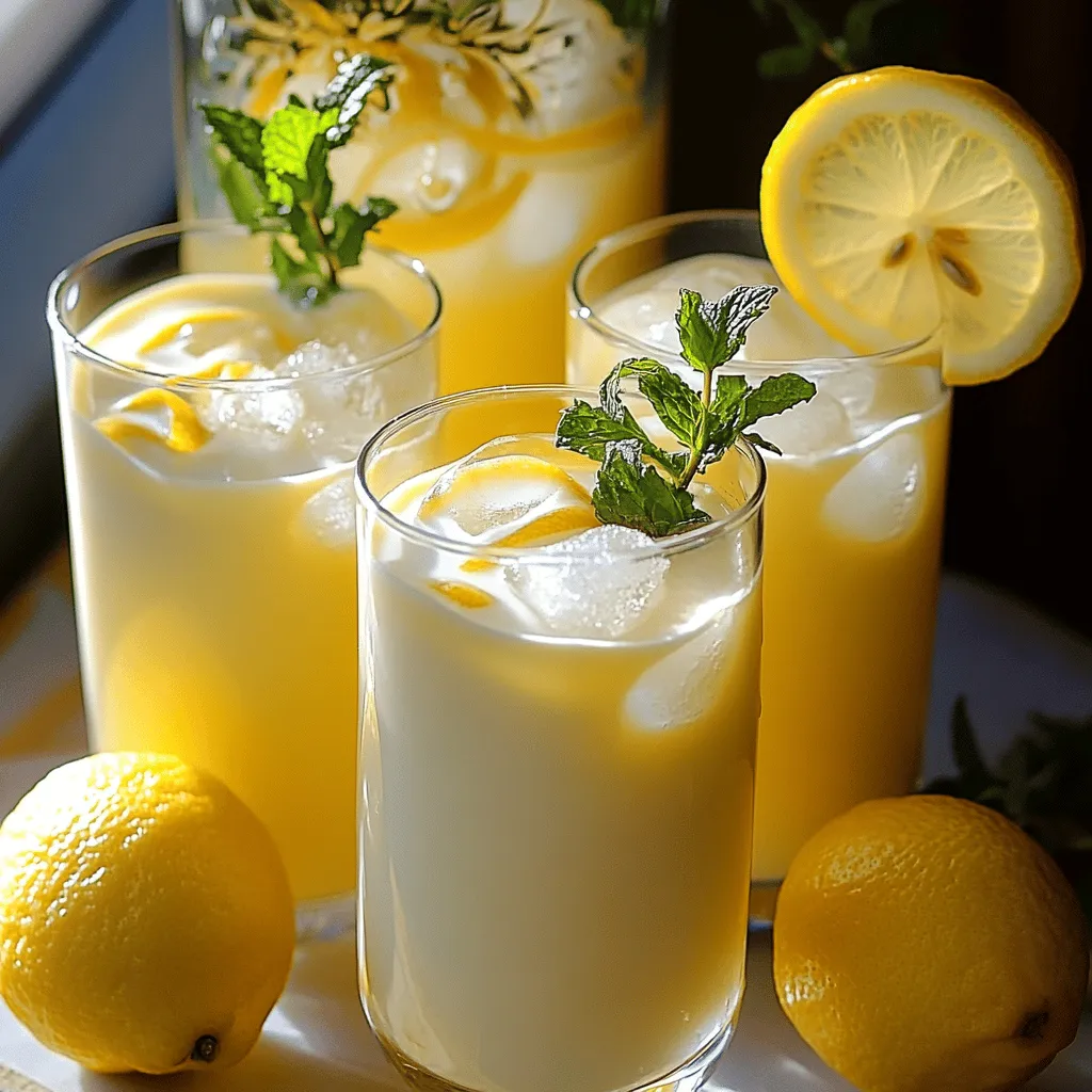 To make a tasty condensed milk lemonade, you need a few key ingredients.