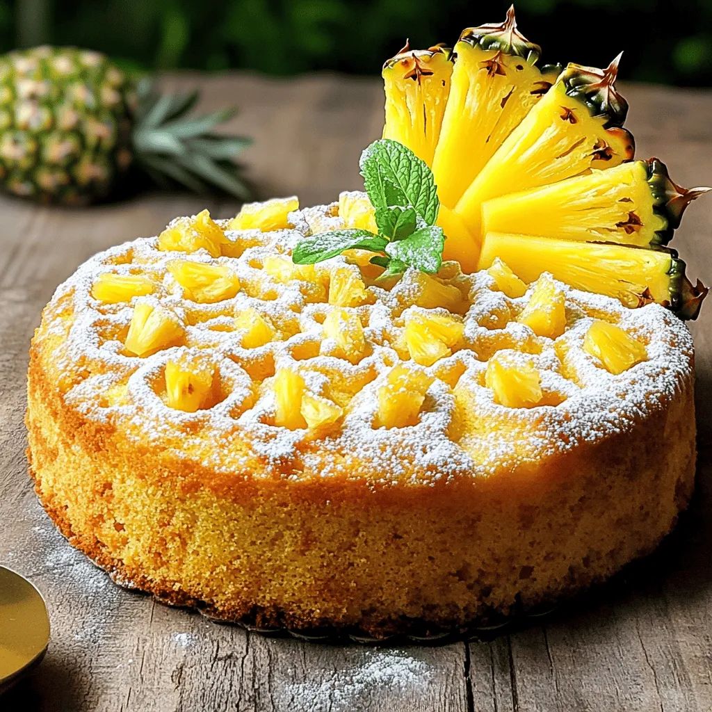 To make this easy and fun cake, you only need two main items: - 1 can (20 oz) crushed pineapple in juice, undrained - 1 box (15.25 oz) yellow cake mix