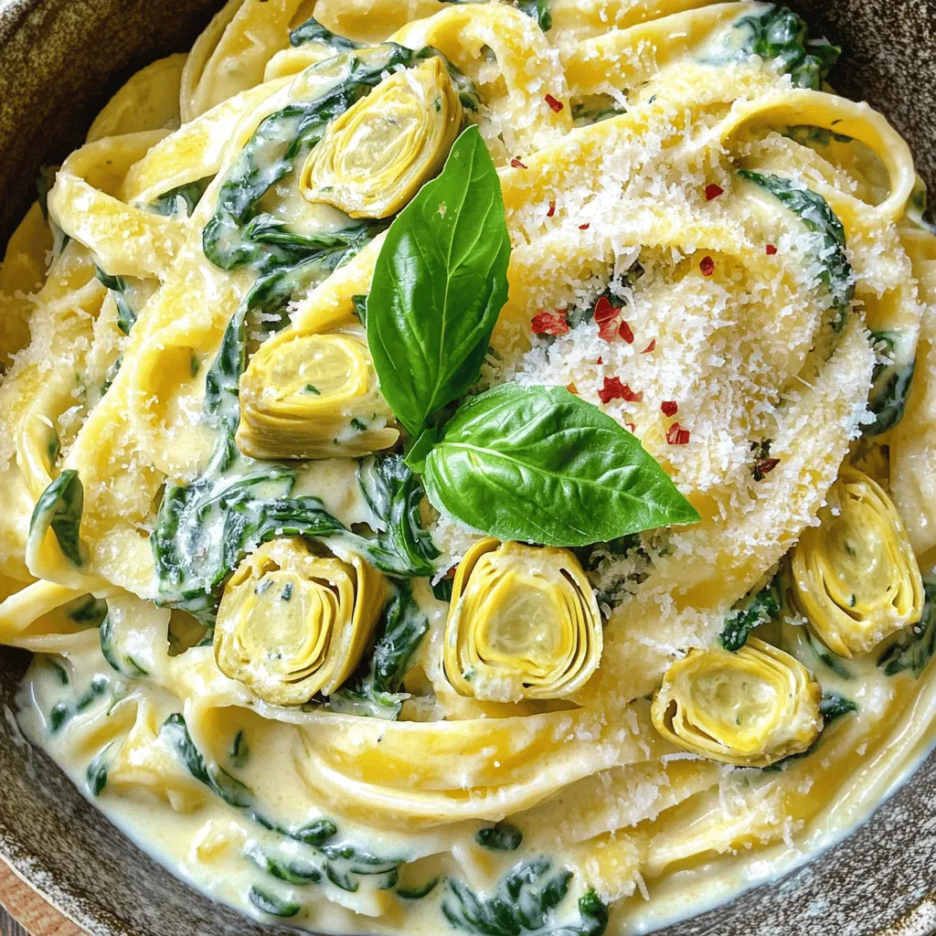 Creamy Spinach and Artichoke Pasta Delightful Meal