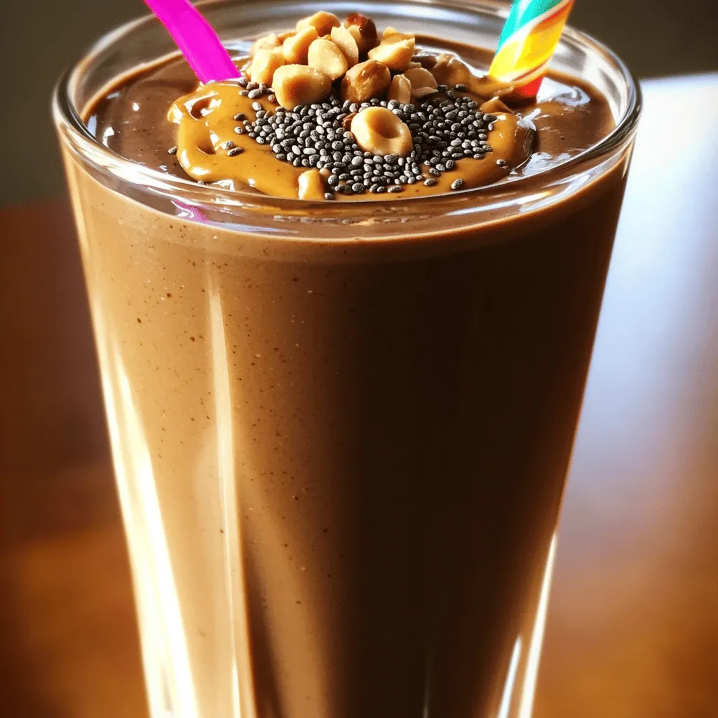 Chocolate Peanut Butter Smoothie Creamy and Delightful