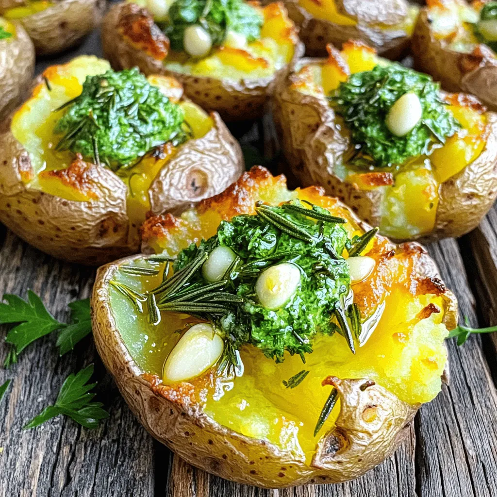 Crispy Smashed Potatoes With Herb Butter Delight