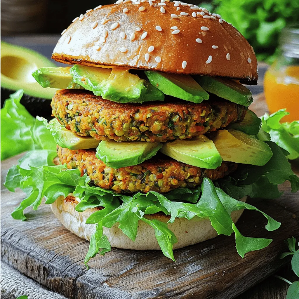 Homemade Veggie Burger Patties Flavorful Plant-Based Meal