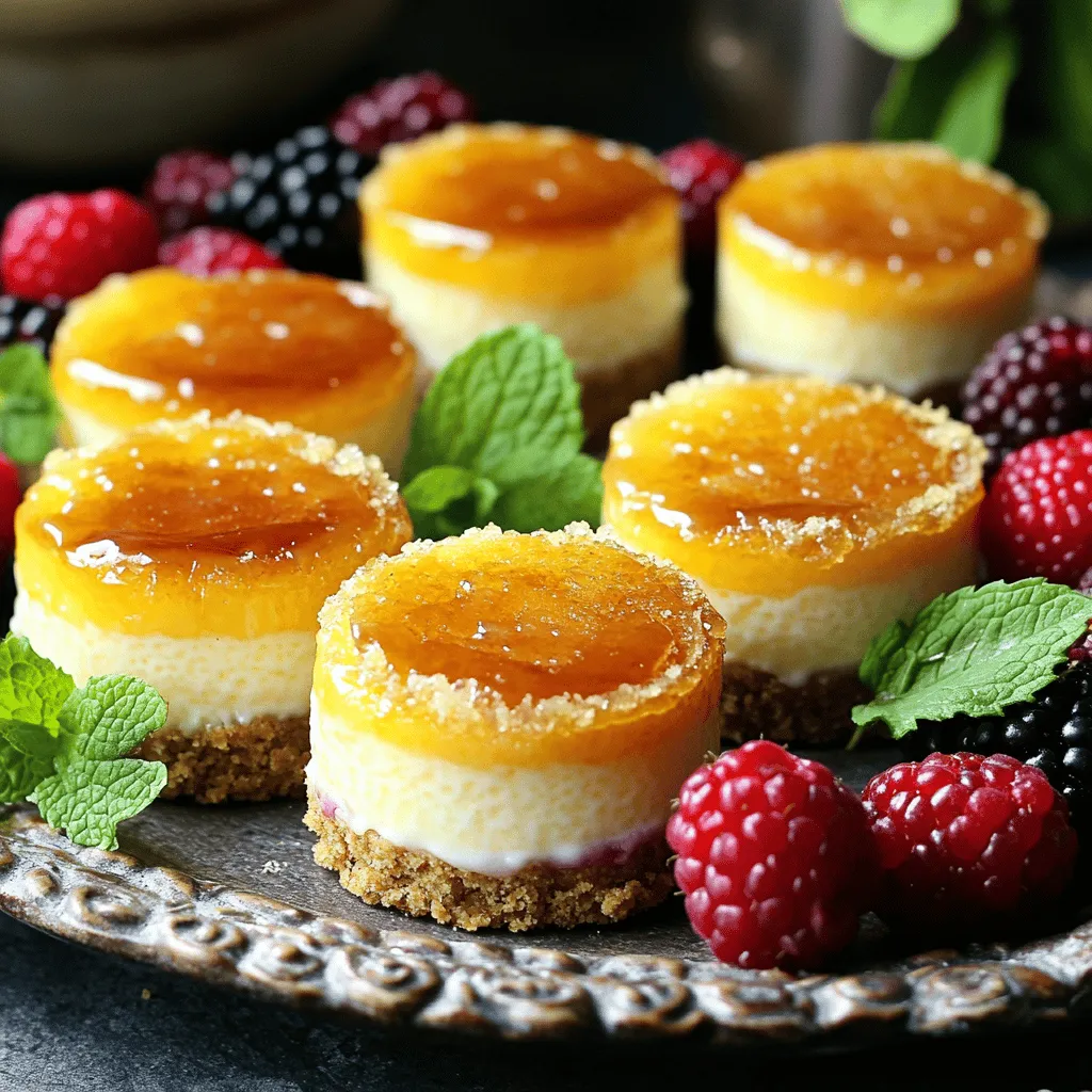 Mini Crème Brûlée Cheesecakes Delicious Dessert Delight