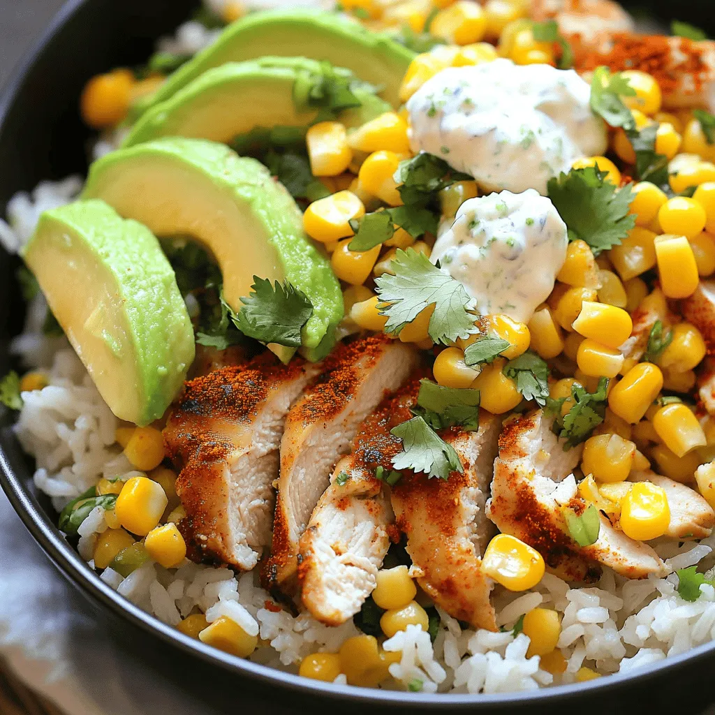 Street Corn Chicken Rice Bowl Flavorful and Easy Recipe