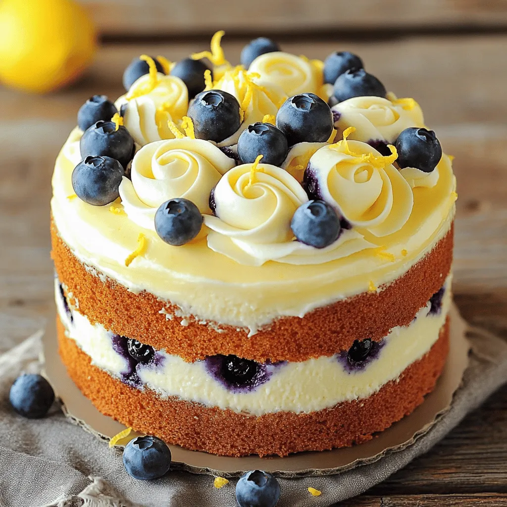 Irresistible Lemon Blueberry Cheesecake Cake: A Delectable Delight