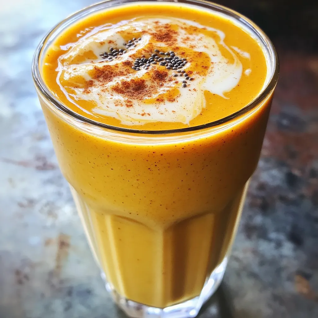 Pumpkin Spice Latte Protein Smoothie Flavorful Boost