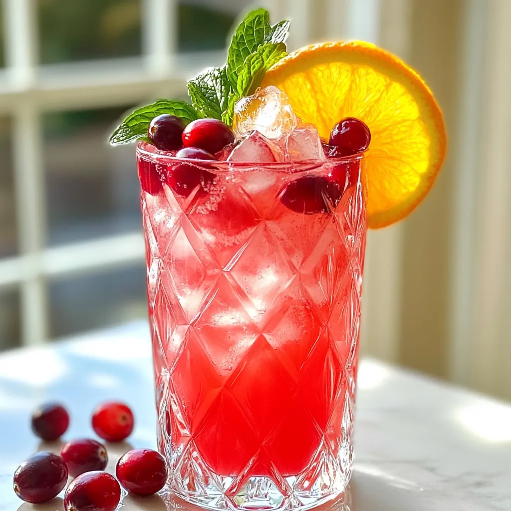 Cranberry Orange Sparkler Mocktail Refreshing Delight
