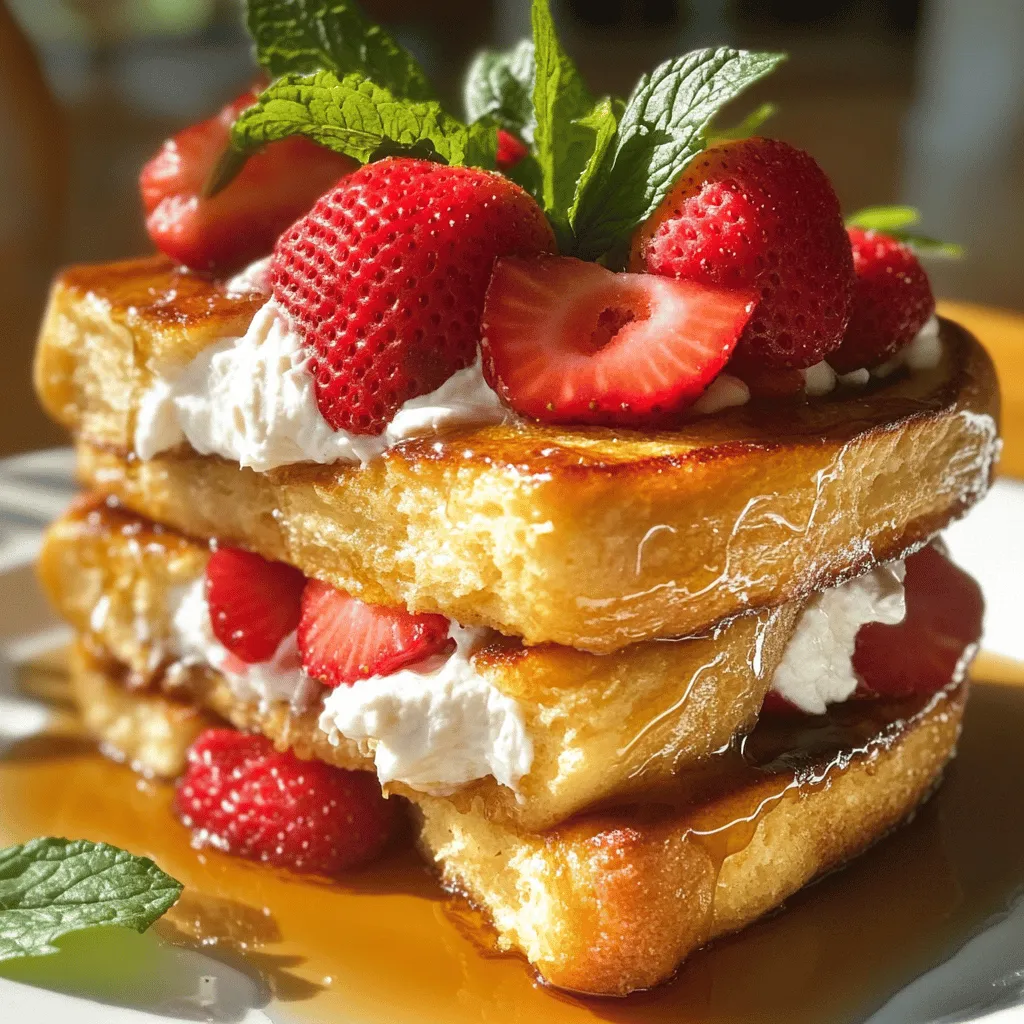 Cream Cheese Strawberry Stuffed French Toast Delight
