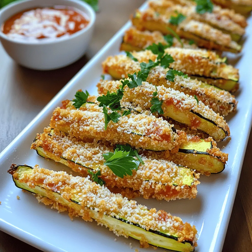 Baked Parmesan Zucchini Fries Crispy and Delicious Snack