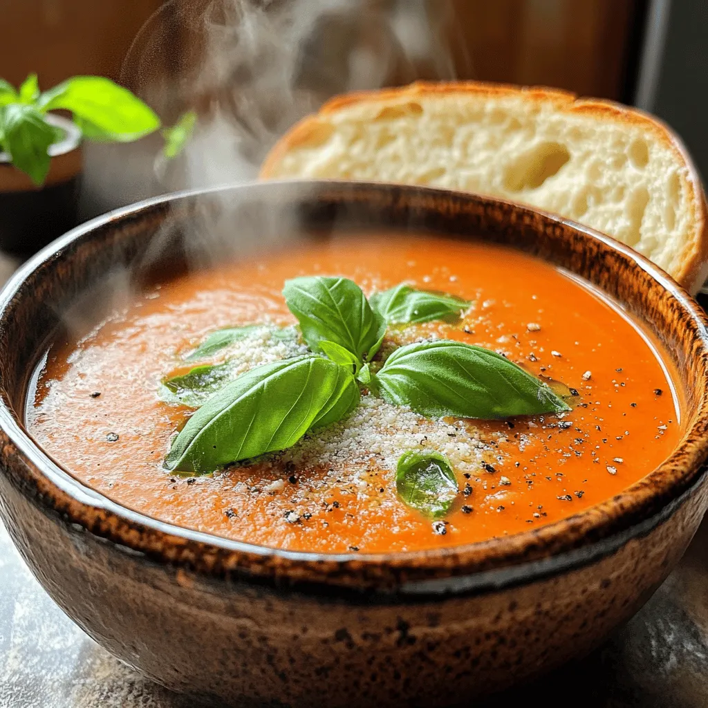 Creamy Tomato Basil Soup Comforting and Delicious Meal