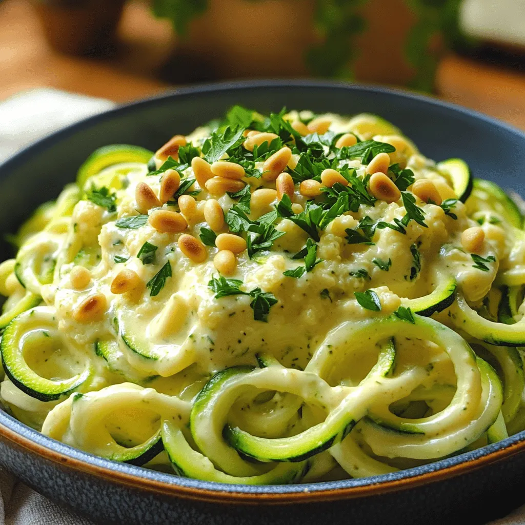 Zucchini Noodle Alfredo Creamy and Light Dinner Dish
