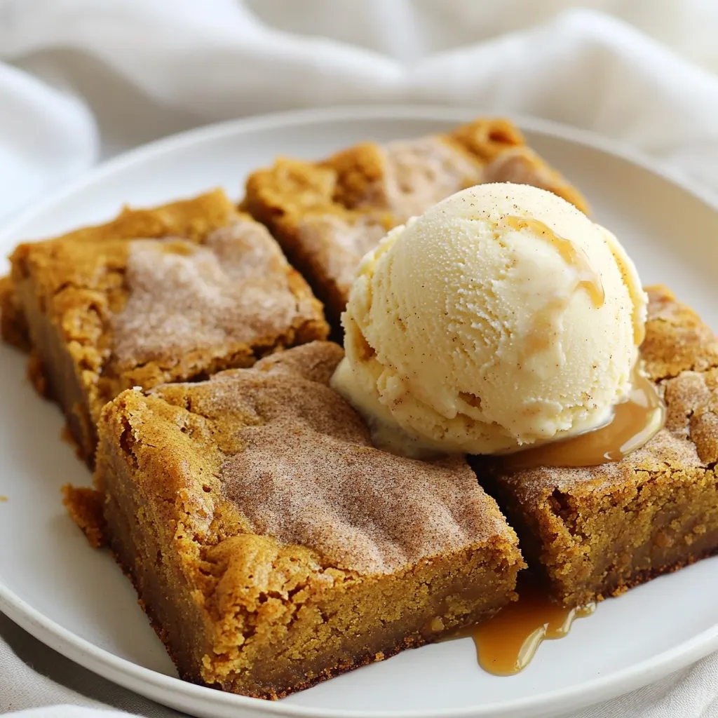 Pumpkin Snickerdoodle Blondies Irresistible Fall Treat