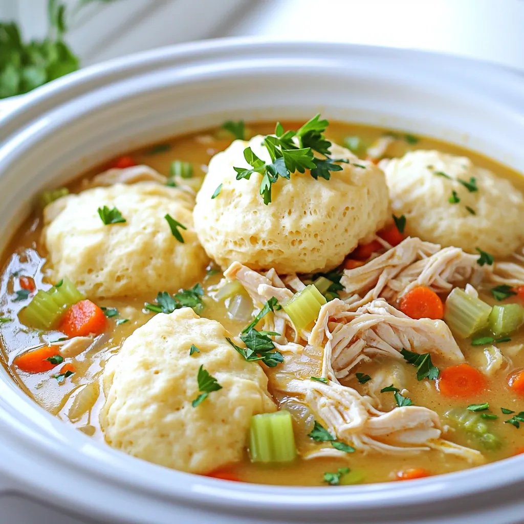Savory Slow Cooker Chicken and Dumplings Delight