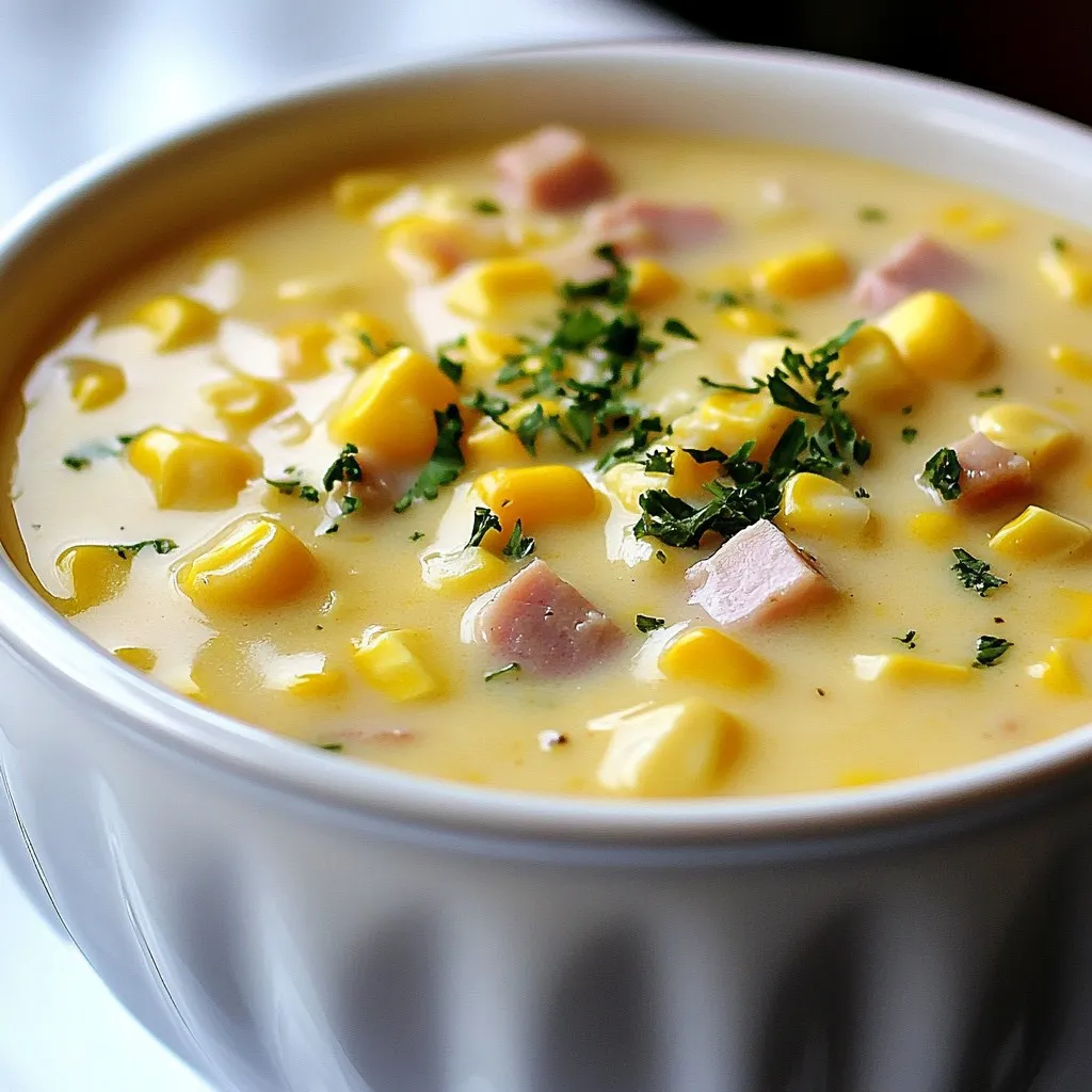 Creamy Ham &#038; Corn Chowder Tasty and Hearty Meal