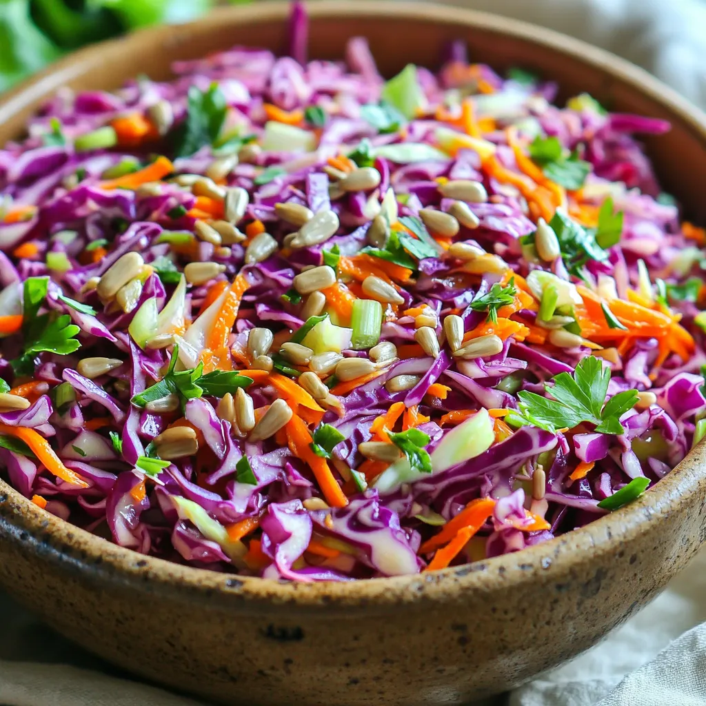 To make a great red cabbage slaw, you need a few simple ingredients. The star ingredient is, of course, red cabbage. It gives the slaw a bright color and a crunchy texture. You should also add carrots for a touch of sweetness and crunch. Green onions bring a mild onion flavor. Fresh parsley adds a burst of color and freshness.