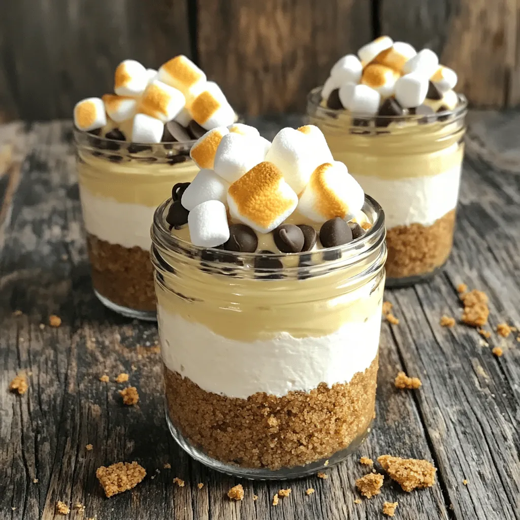 No Bake S’mores Cheesecake Jars Easy Dessert Delight