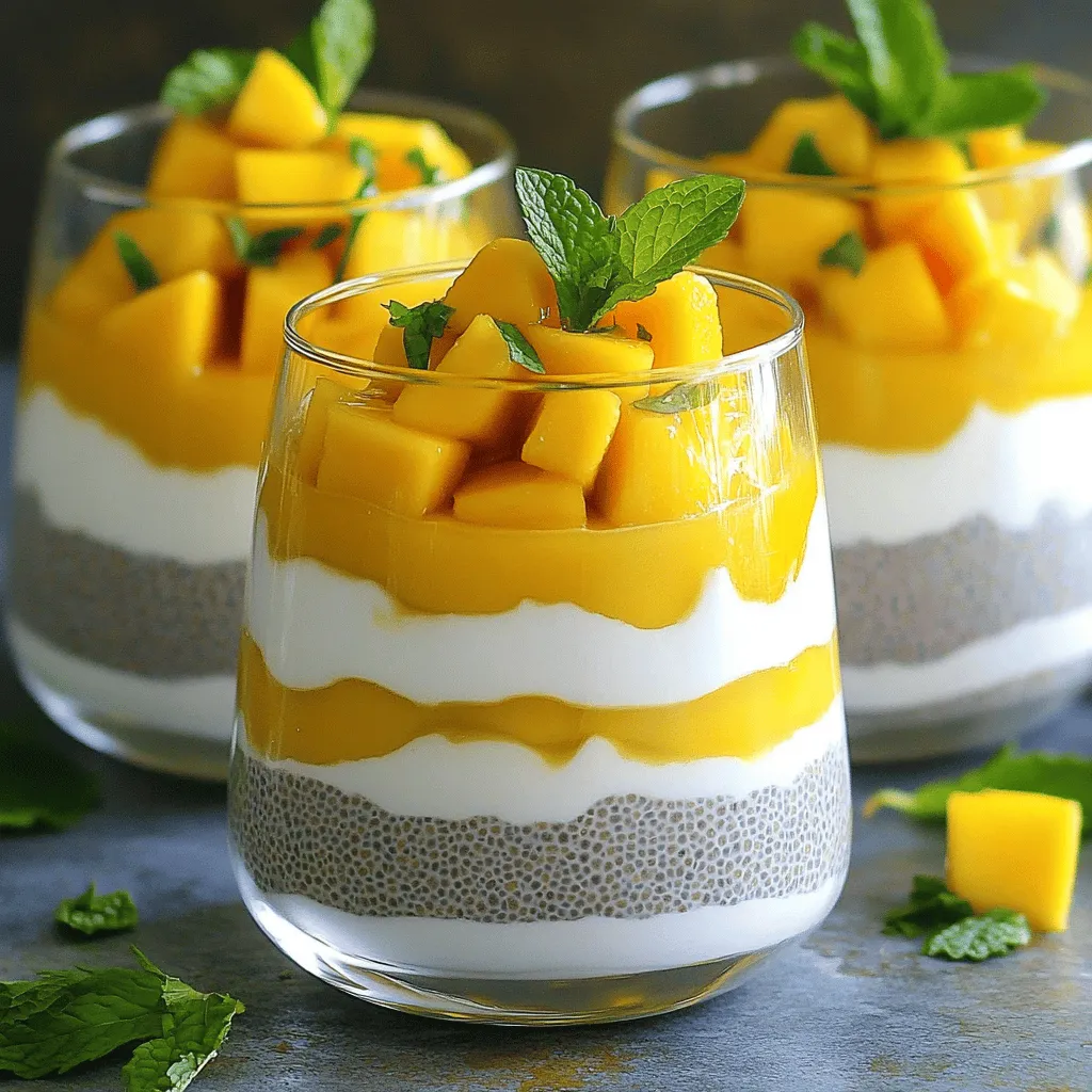 Coconut Mango Chia Pudding Parfaits Fresh and Tasty