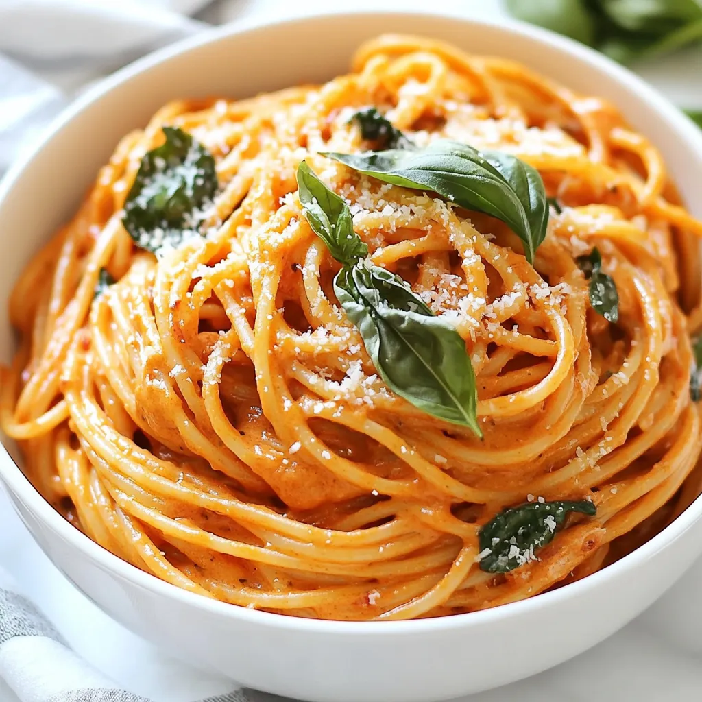 High Protein Creamy Roasted Red Pepper Pasta Delight