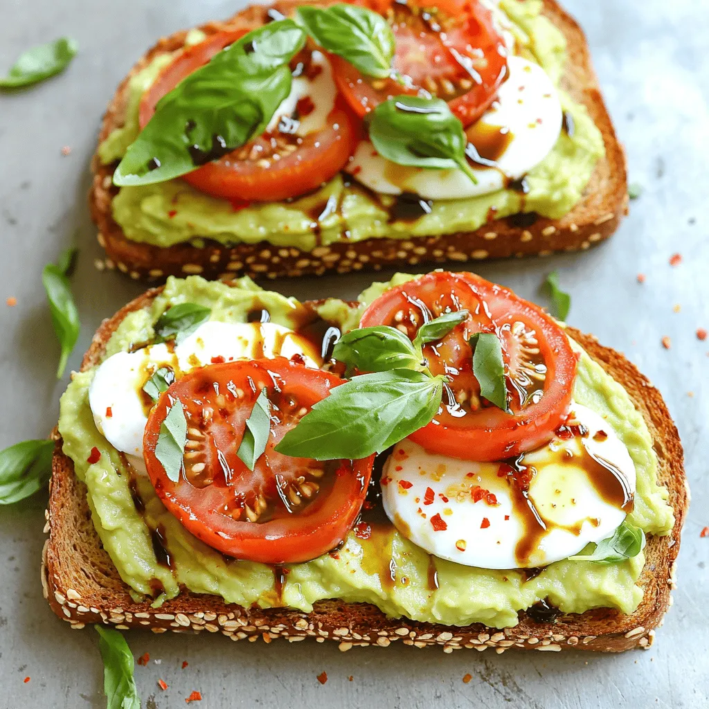 Minute Caprese Avocado Toast Quick and Flavorful Meal