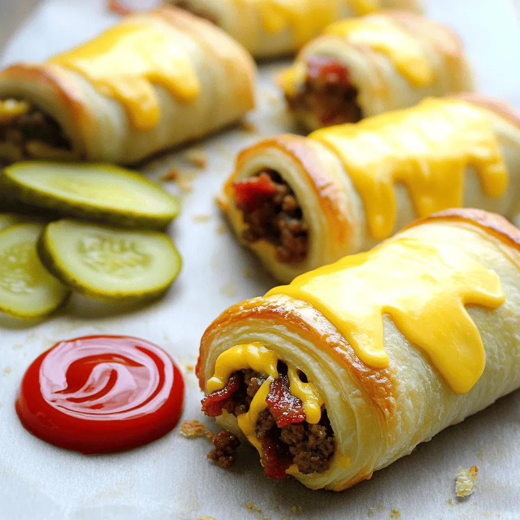 Bacon cheeseburger roll-ups are a fun twist on classic burgers. They combine ground beef, bacon, and cheese in a tasty roll. You wrap all of that goodness in crescent dough. This snack is easy to make and loved by many.