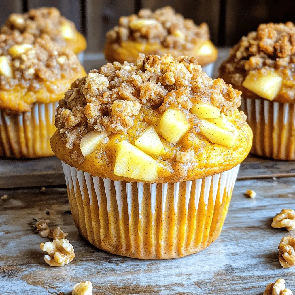 Apple Pumpkin Streusel Muffins Fluffy and Flavorful Treat