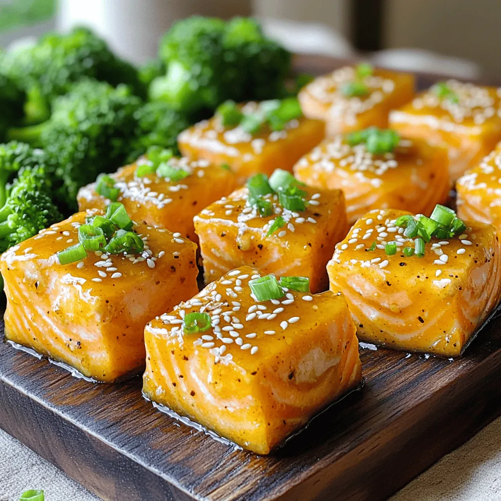 Honey Butter Garlic Glazed Salmon Bites Delightful Treat