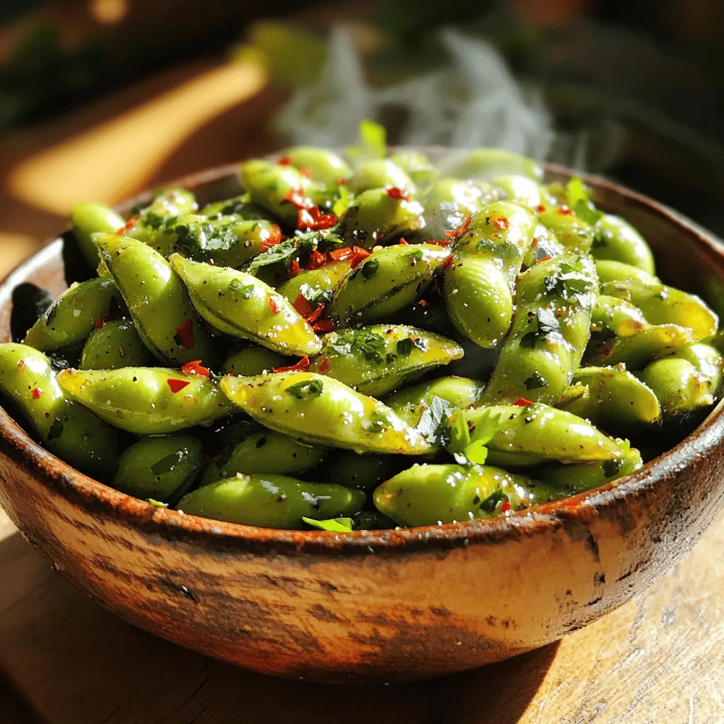 Spicy Garlic Edamame Savory and Flavorful Snack