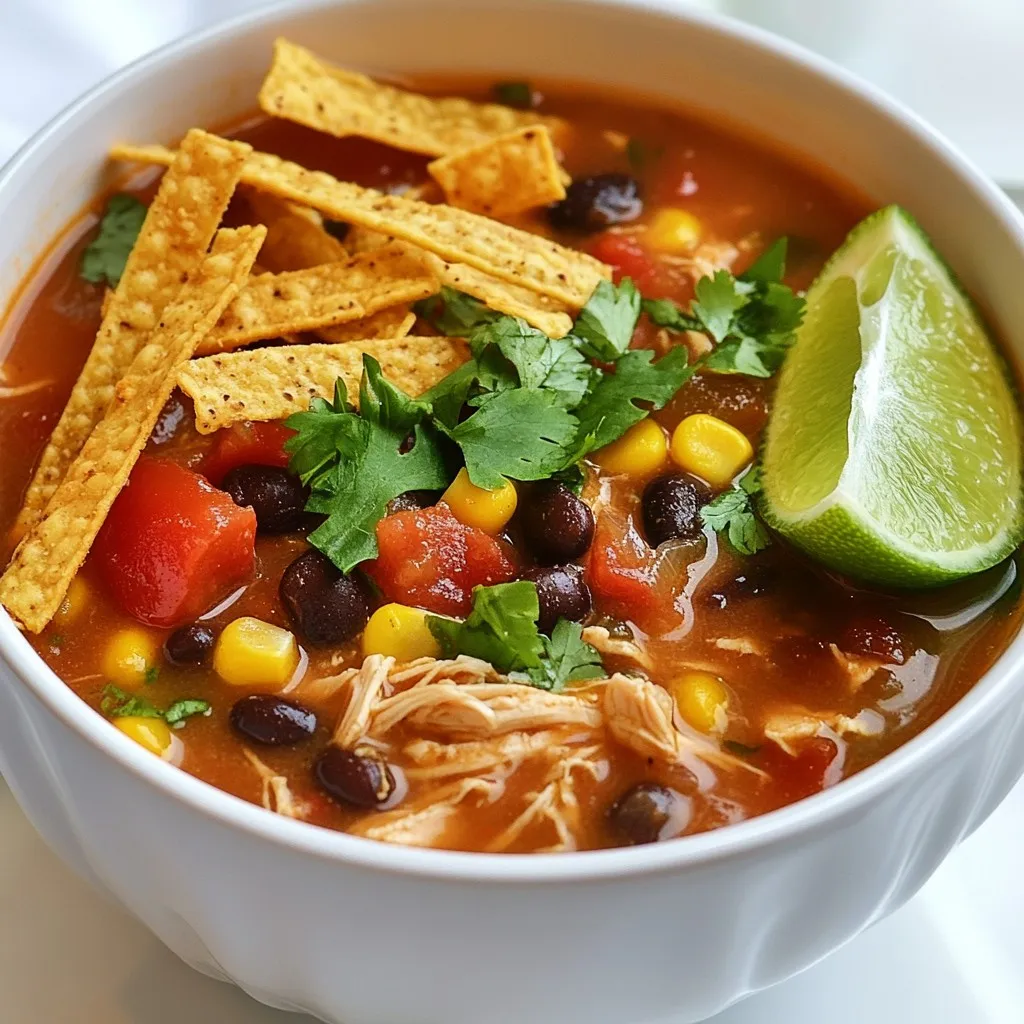 Crockpot Chicken Tortilla Soup Flavorful and Easy Meal