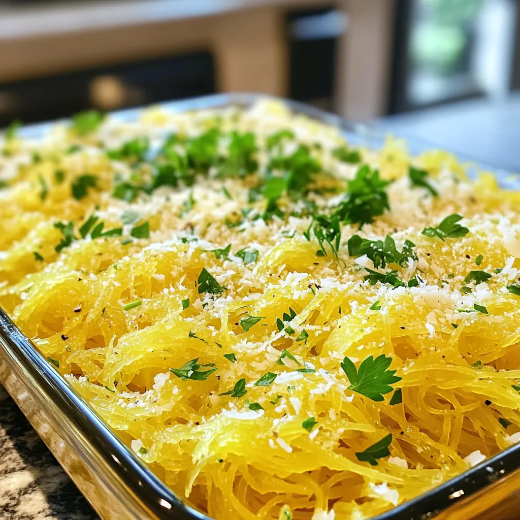 Garlic Parmesan Spaghetti Squash Flavorful and Easy Dish