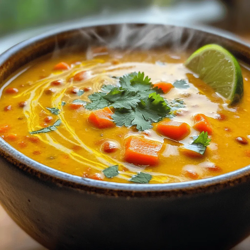 Coconut Curry Lentil Soup Comforting and Hearty Dish