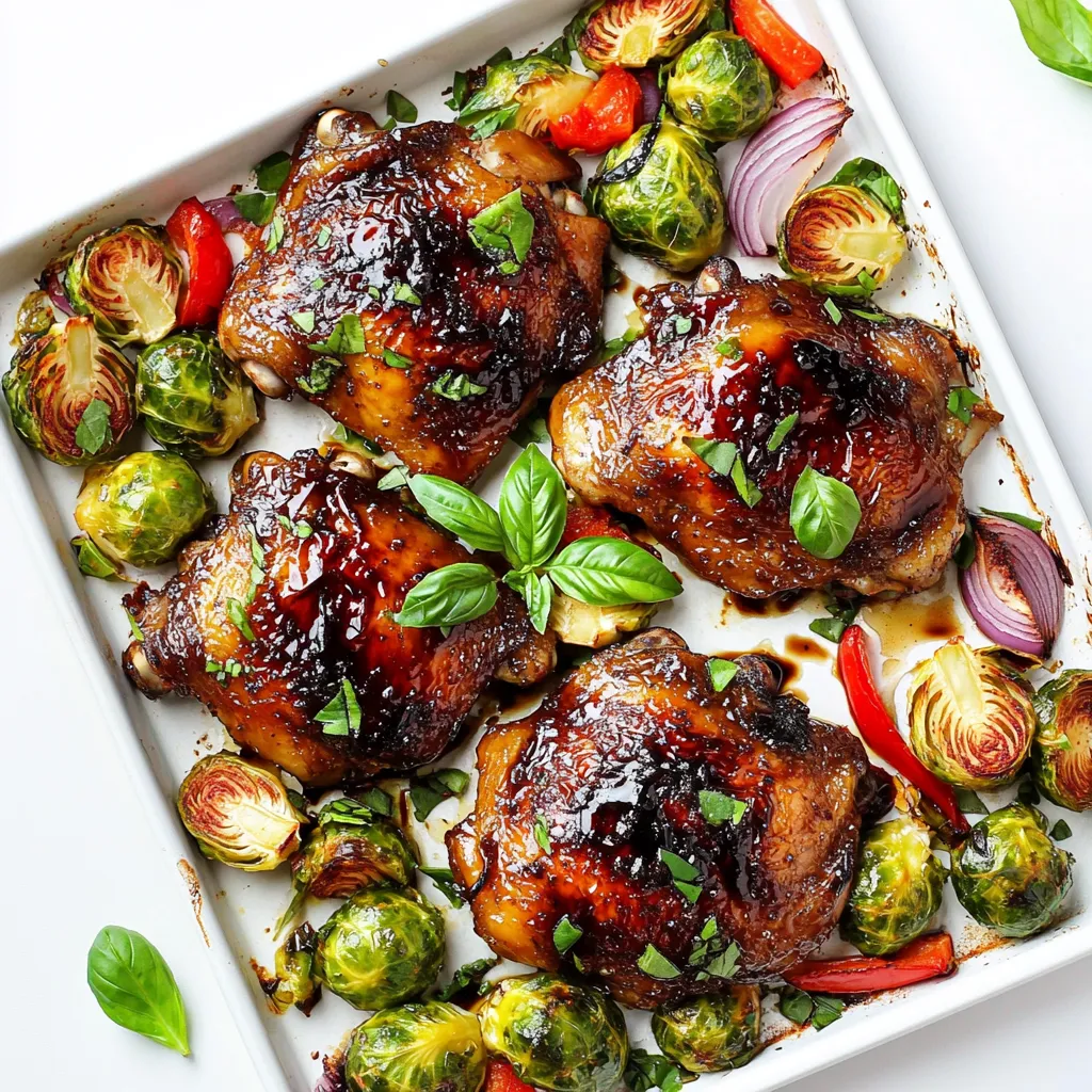 Balsamic Glazed Chicken Thighs Sheet Pan Delight
