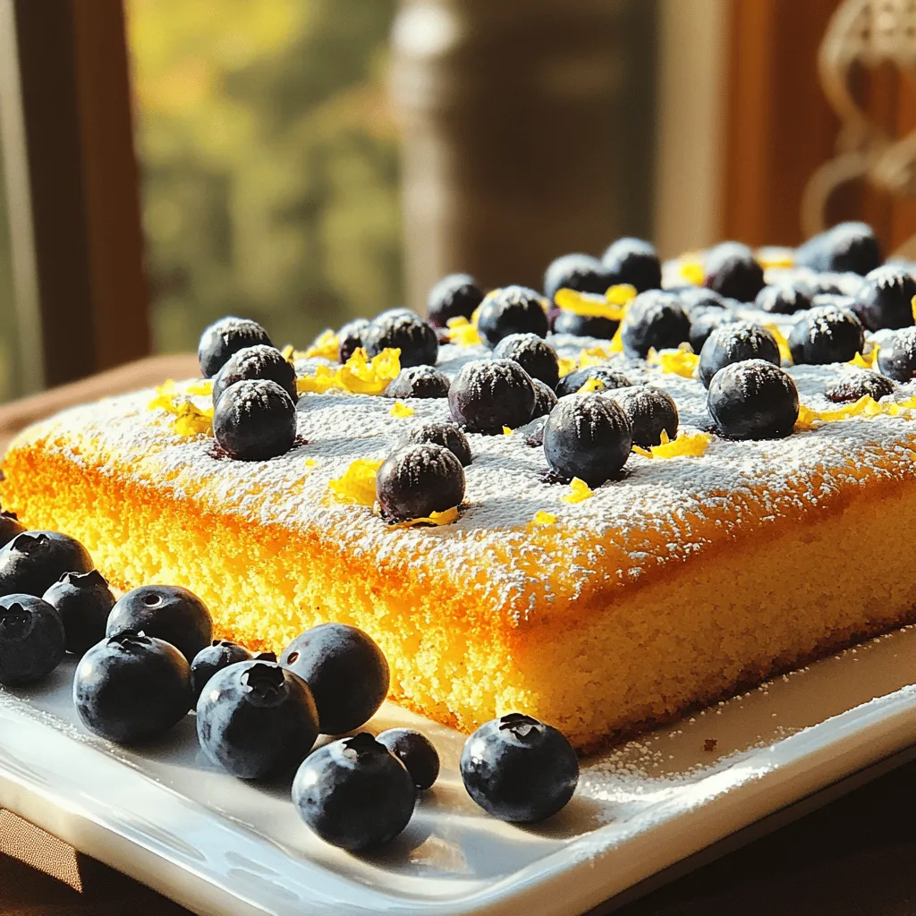 Lemon Olive Oil Blueberry Sheet Cake Delight Recipe