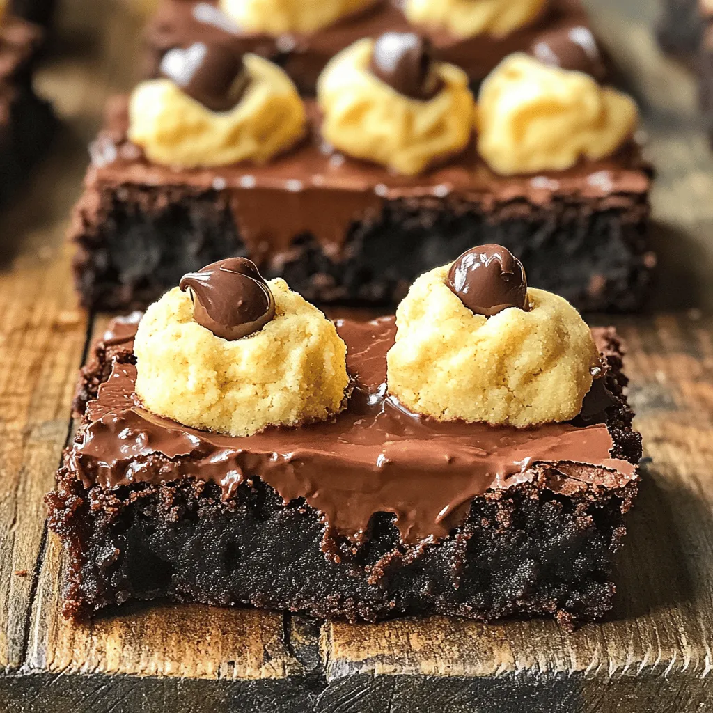 To make fudgy chewy brookies, you will need: - 1 cup all-purpose flour - 1/2 teaspoon baking powder - 1/4 teaspoon salt - 1/2 cup unsweetened cocoa powder - 1 cup granulated sugar - 1/2 cup brown sugar, packed - 1/2 cup unsalted butter, melted - 2 large eggs - 1 teaspoon vanilla extract - 1 cup semi-sweet chocolate chips - 1 cup cookie dough (your favorite chocolate chip cookie recipe or store-bought)