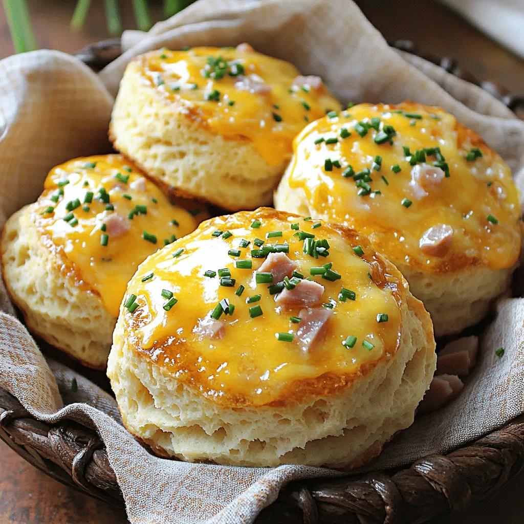 To make Ham and Cheese Butter Swim Biscuits, you need some simple ingredients. Here’s the full list: