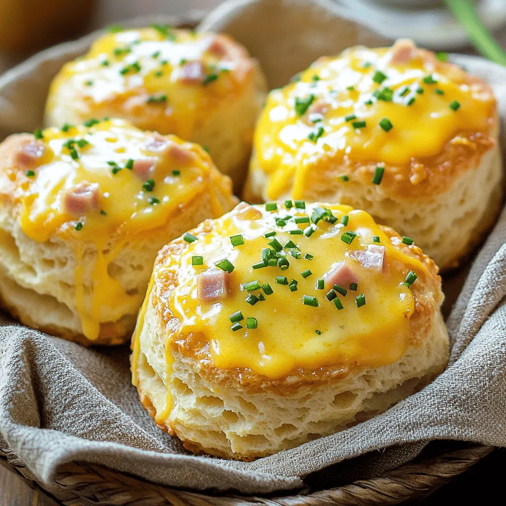 Ham and Cheese Butter Swim Biscuits Simple and Tasty