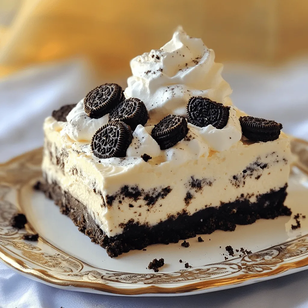 No-Bake Oreo Cheesecake Bars Easy and Tasty Dessert