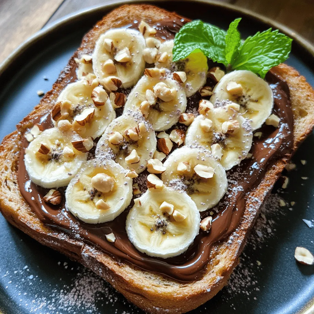 Chocolate Hazelnut Banana Toast Easy and Tasty Recipe