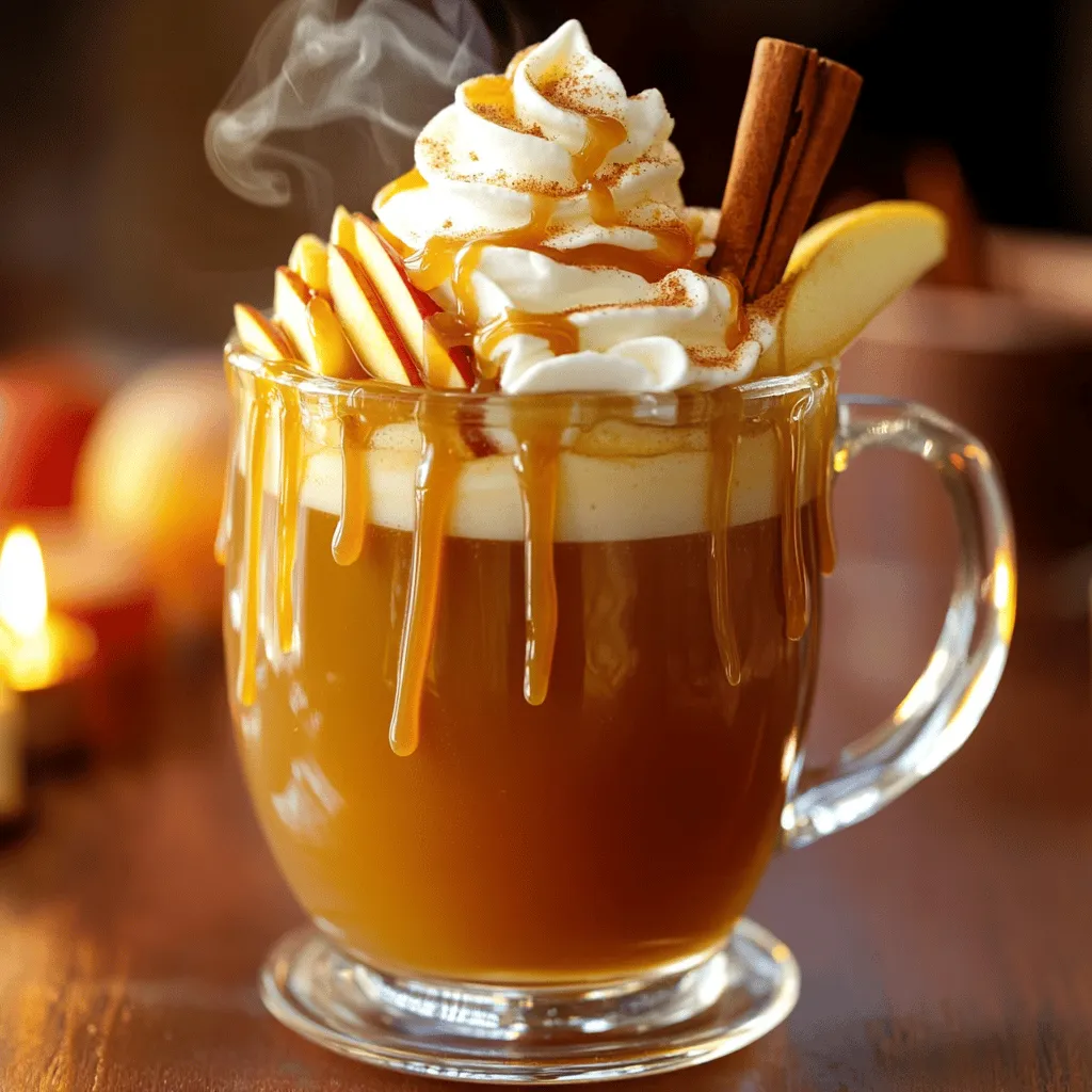 Apple Cinnamon Caramel Cider Flavorful Fall Drink