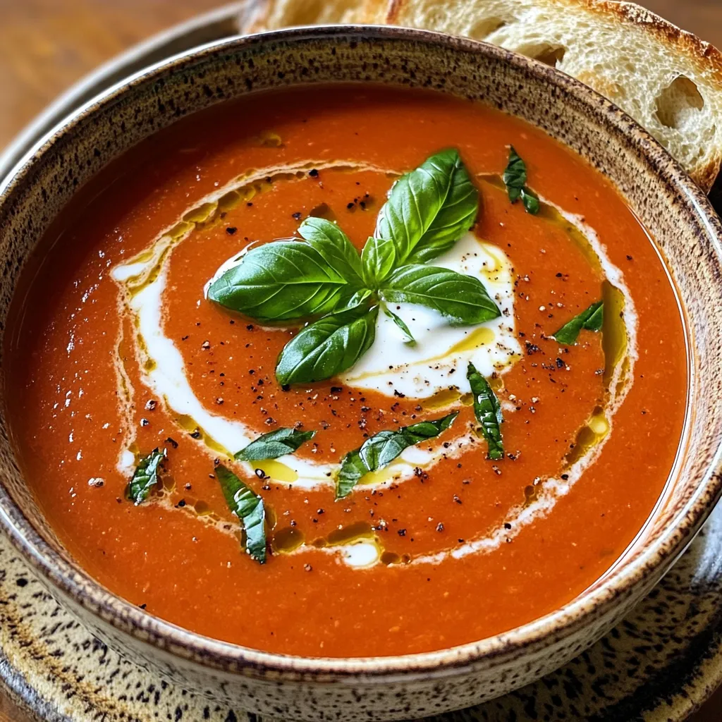 Flavorful Slow Cooker Tomato Basil Soup Recipe