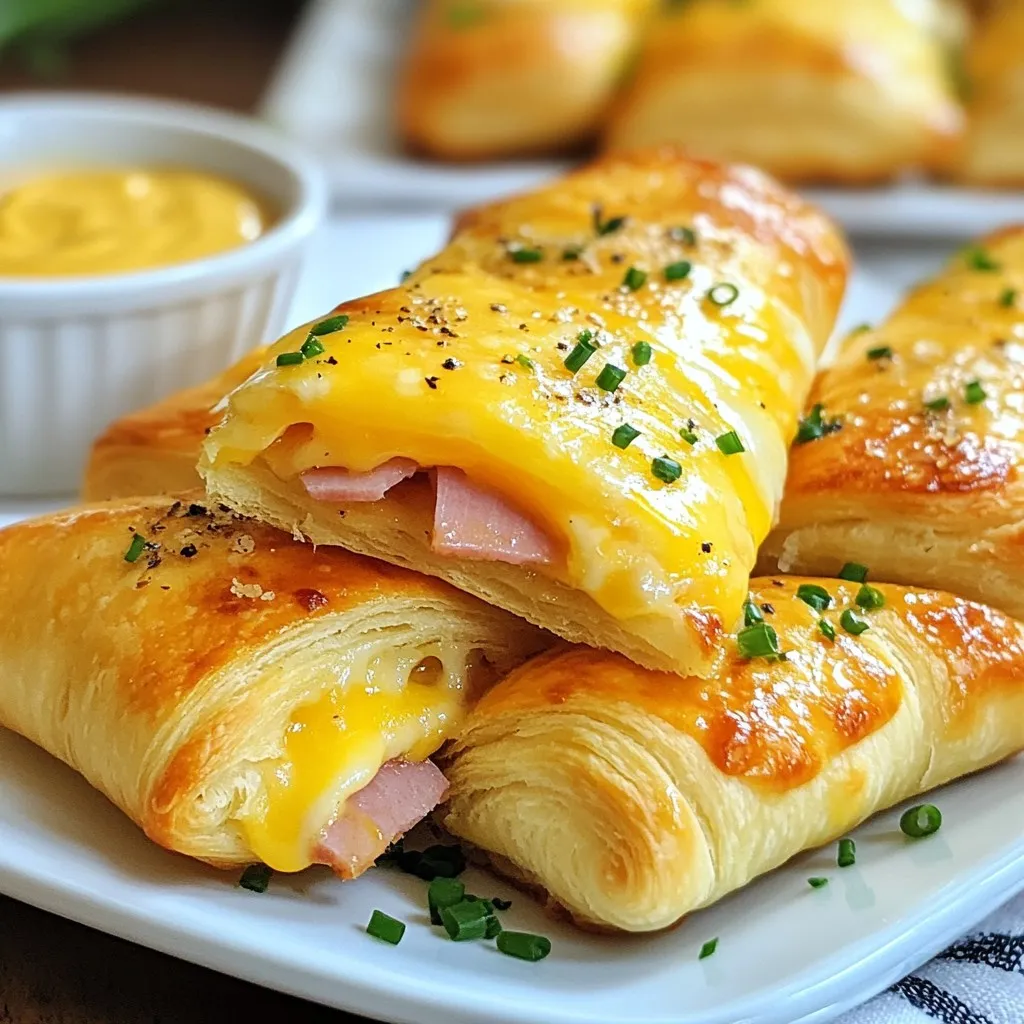 Savory Ham and Cheese Sticks Easy Snack Recipe