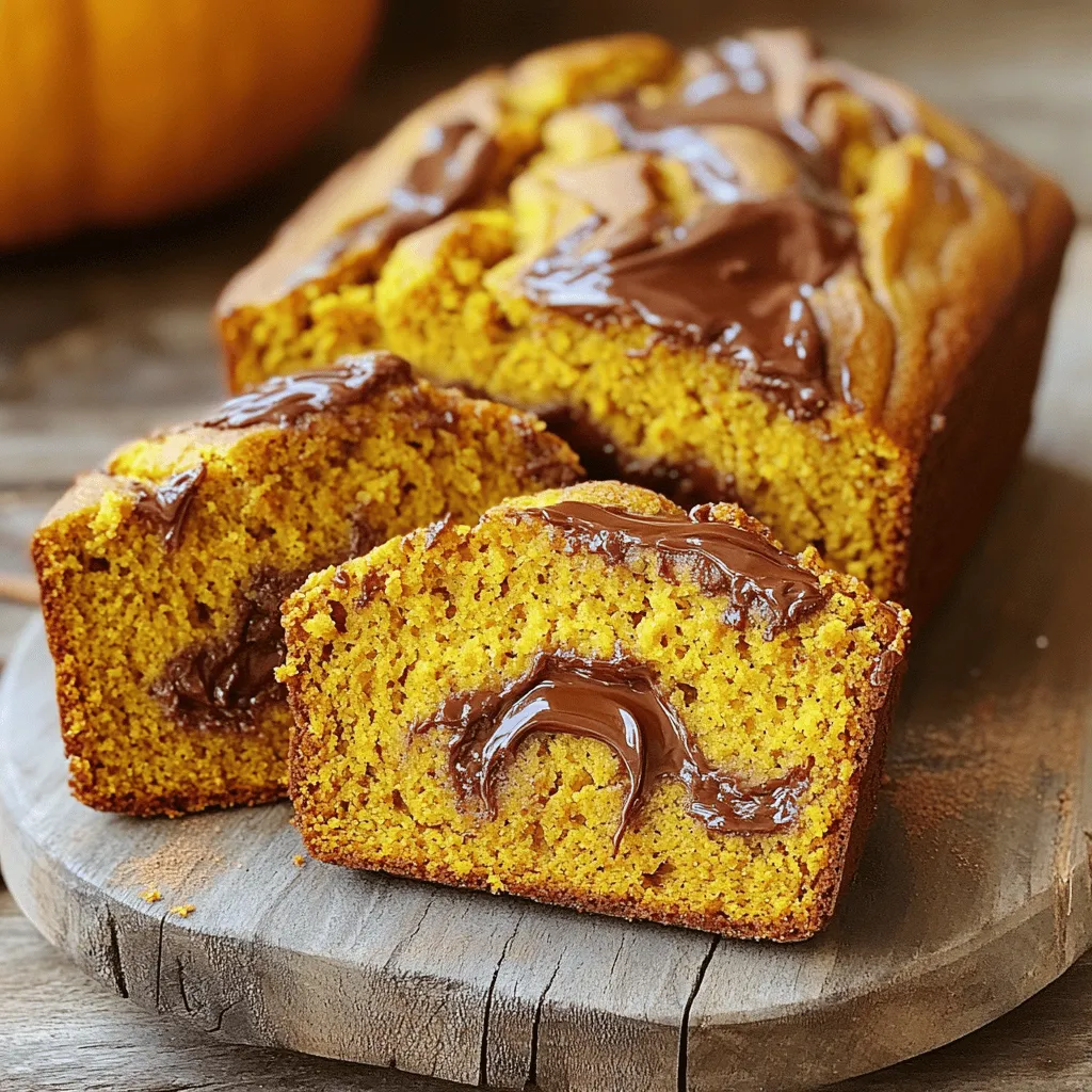 Nutella Stuffed Pumpkin Bread Irresistible Delight