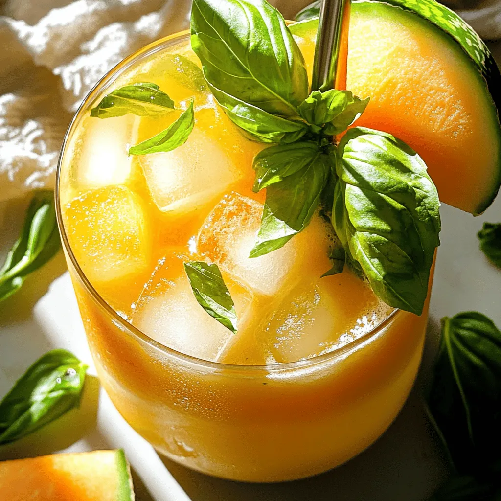 Melon Basil Agua Fresca Refreshing Summer Drink