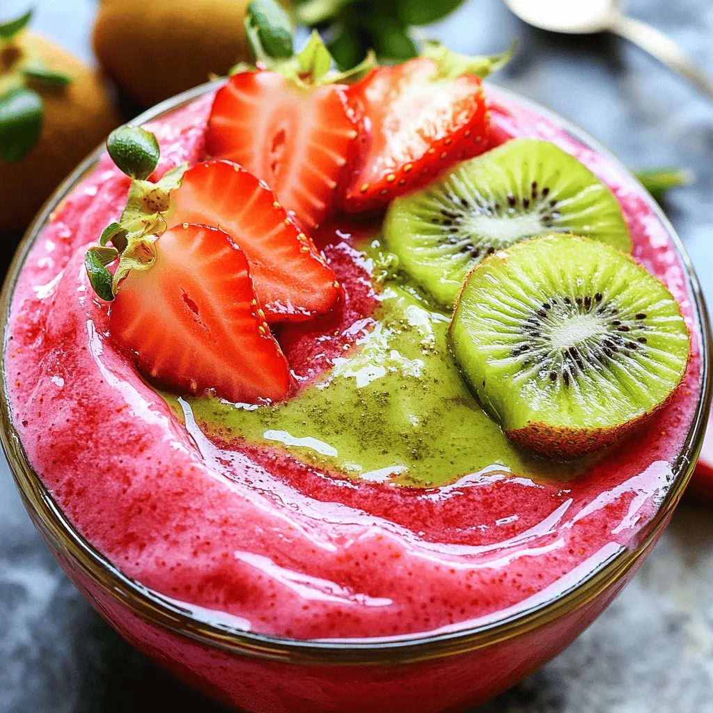 Strawberry Kiwi Matcha Freeze Refreshing Summer Treat