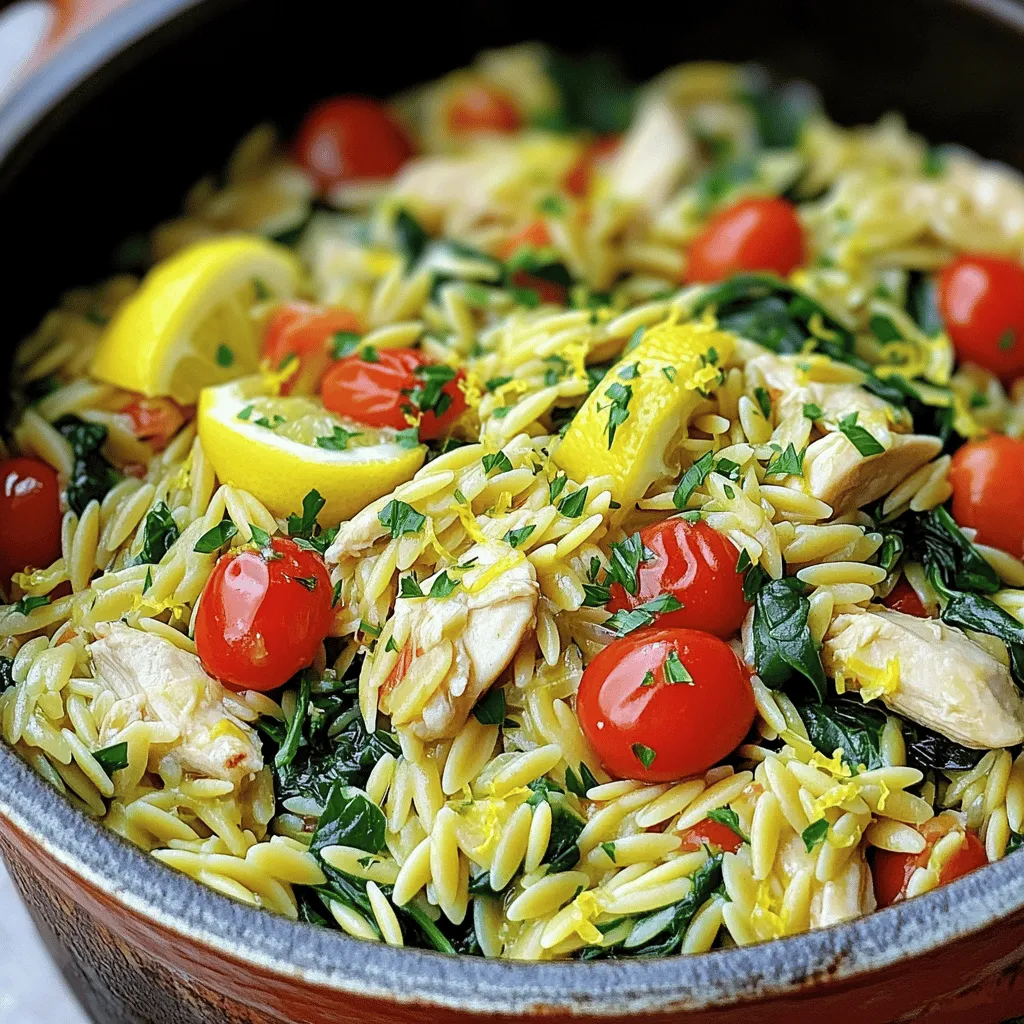 Savory One Pot Lemon Chicken Orzo Meal Recipe