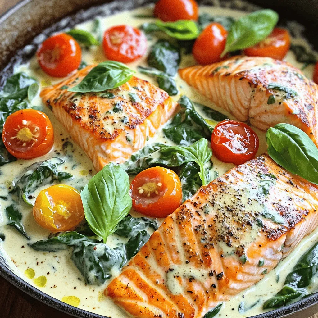 Creamy Tuscan Salmon Skillet Easy and Quick Meal