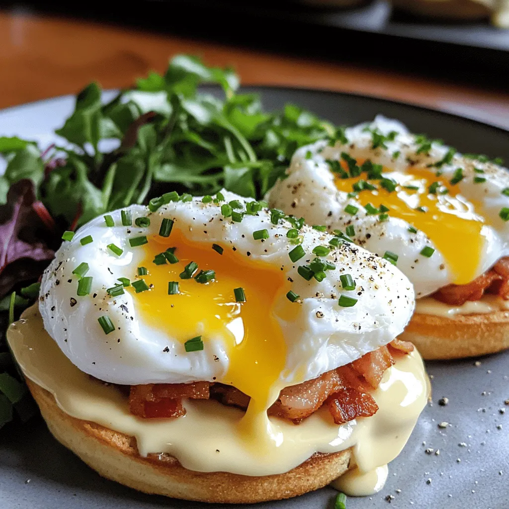 To create a perfect Eggs Benedict, gather these fresh ingredients: