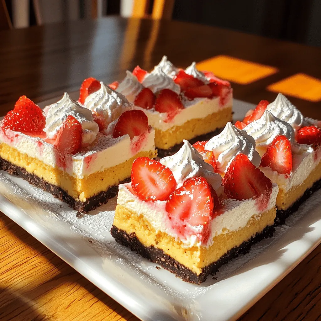 Golden Oreo Strawberry Cheesecake Bars Delightful Treat