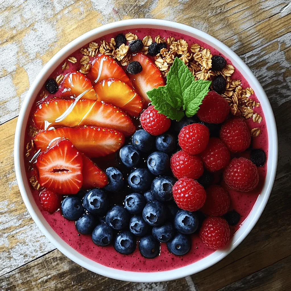 Berry Smoothie Bowl with Granola Powerful and Healthy