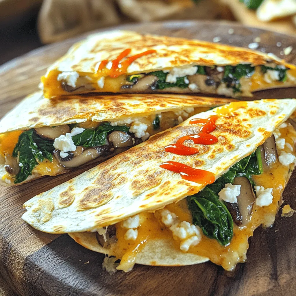 Mouthwatering Mushroom and Spinach Quesadillas Delight